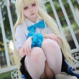 上杉绘黎落《蔚蓝档案 飞鸟马时校服》写真图集 46P｜在线预览与图包下载