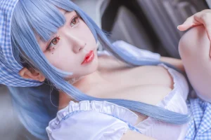 日奈娇(椎名莜)《蓝色女仆》写真图集 46P｜在线预览与图包下载