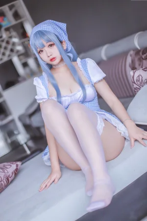 日奈娇(椎名莜)《蓝色女仆》写真图集 46P｜在线预览与图包下载