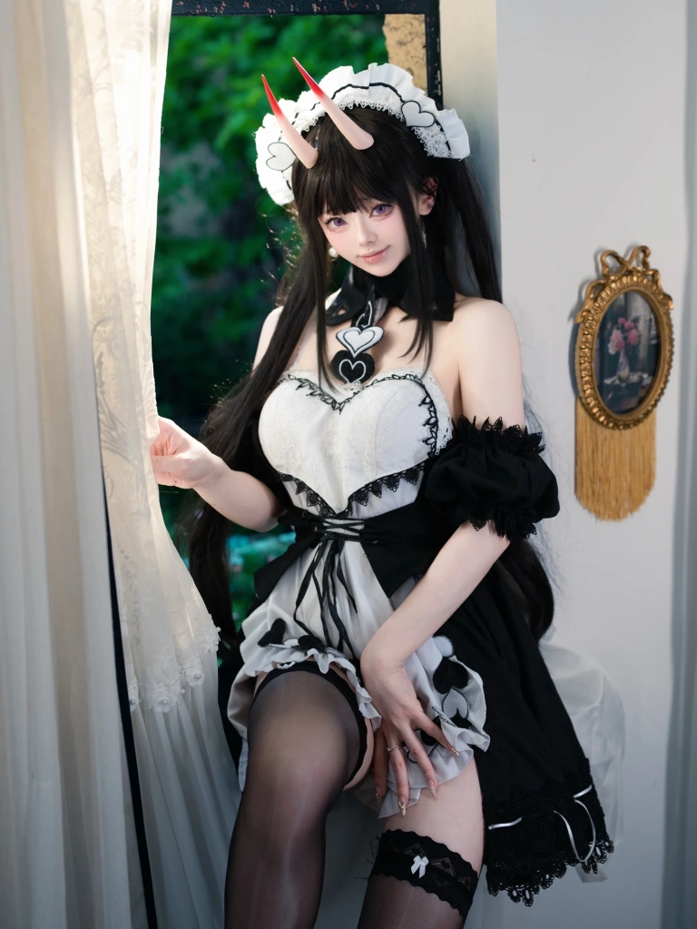 前野太太《碧蓝航线 能代 女仆》写真图集 39P｜在线预览与图包下载