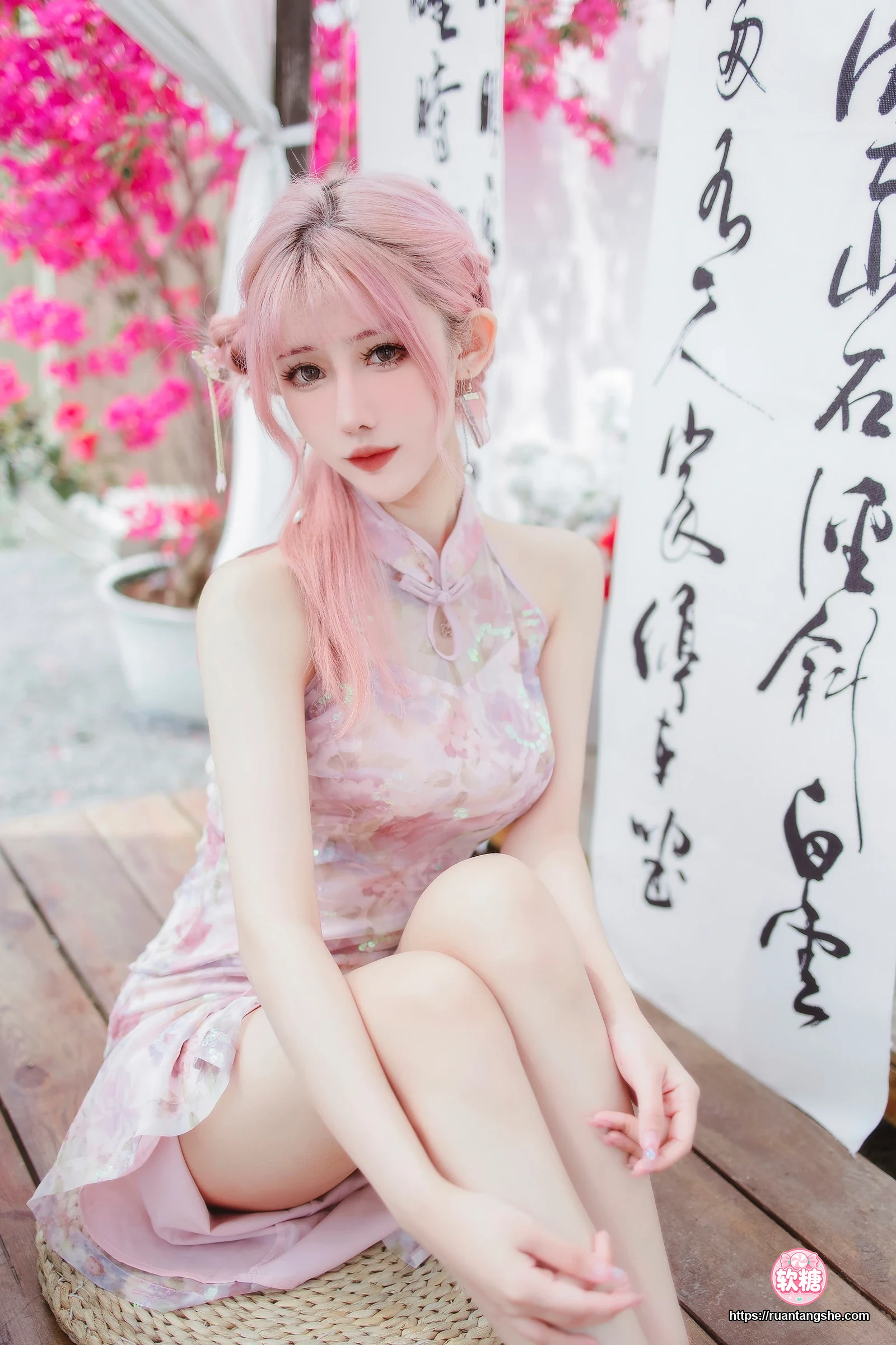 仙女月 仙女月 NO.013 - 粉色旗袍