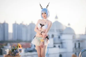 焖焖碳《加斯科涅泳装》写真图集 28P｜在线预览与图包下载