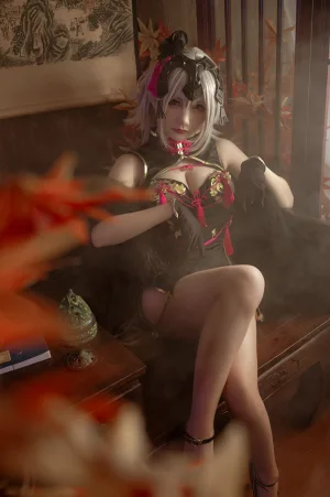 是一只熊仔《黑贞》写真图集 26P｜在线预览与图包下载