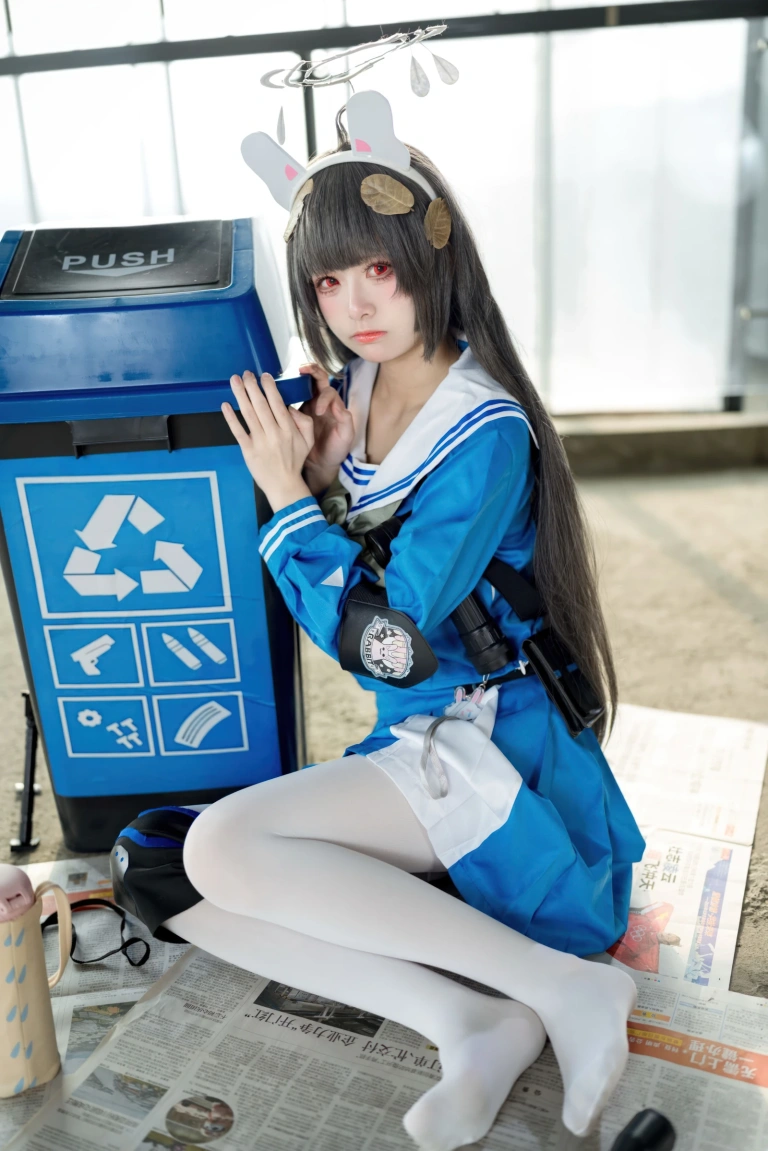 九柒喵《蔚蓝档案 霞沢美游》写真图集 55P｜在线预览与图包下载