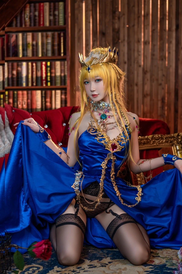 阿包也是兔娘《白枪呆同人睡衣》写真图集 25P｜在线预览与图包下载