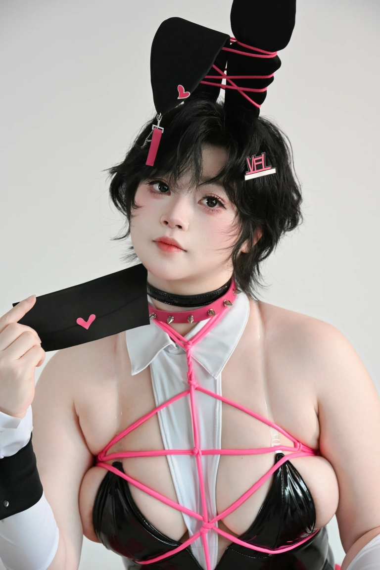 一只毛毛帽《毛毛帽 NO.016 – 粉色兔女郎》写真图集 89P｜在线预览与图包下载