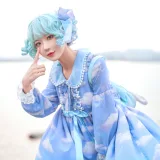 阿包也是兔娘《Lolita蓝裙》写真图集 9P｜在线预览与图包下载