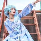 阿包也是兔娘《Lolita蓝裙》写真图集 9P｜在线预览与图包下载