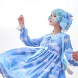 阿包也是兔娘《Lolita蓝裙》写真图集 9P｜在线预览与图包下载