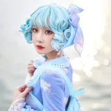 阿包也是兔娘《Lolita蓝裙》写真图集 9P｜在线预览与图包下载