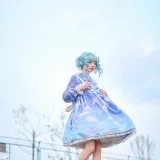 阿包也是兔娘《Lolita蓝裙》写真图集 9P｜在线预览与图包下载