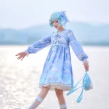 阿包也是兔娘《Lolita蓝裙》写真图集 9P｜在线预览与图包下载