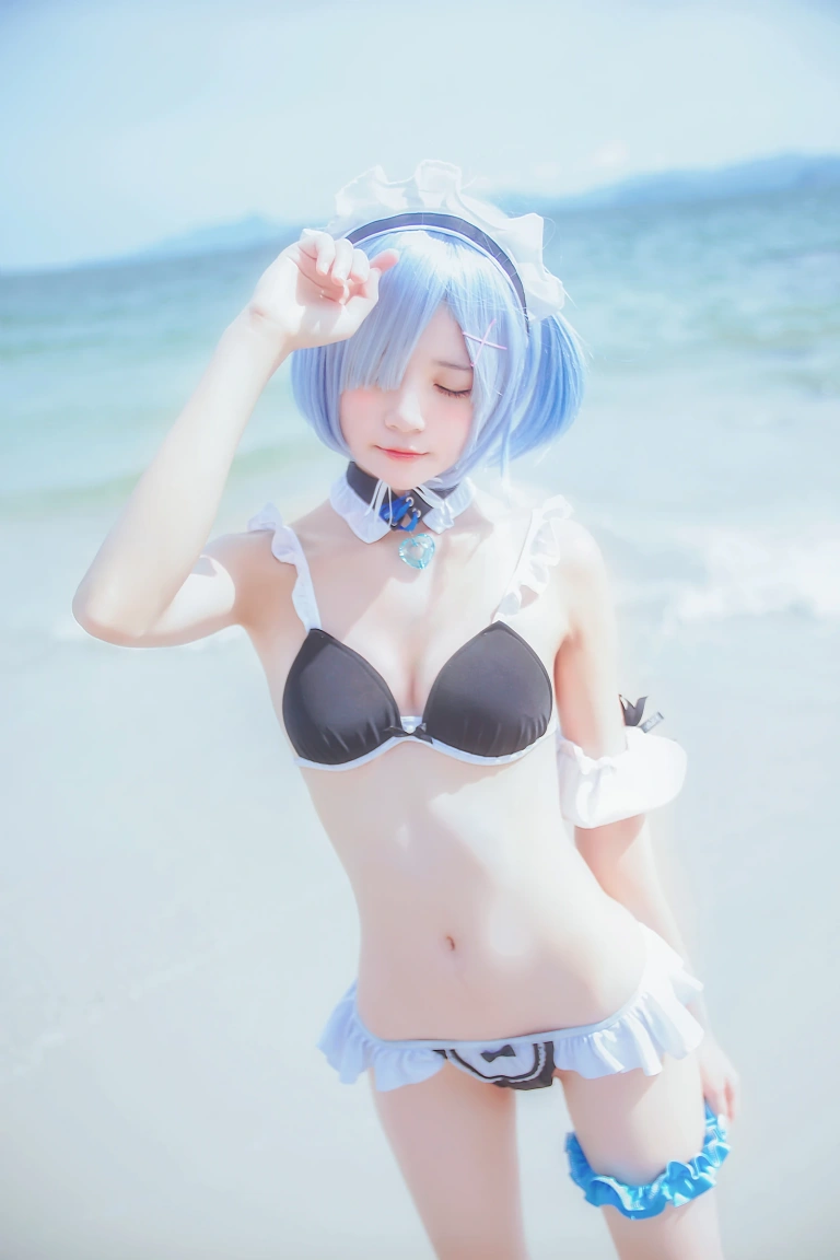 桜桃喵《蕾姆COS》写真图集 48P｜在线预览与图包下载