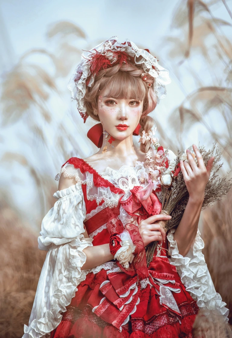 阿包也是兔娘《Lolita红裙》写真图集 12P｜在线预览与图包下载