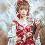 阿包也是兔娘《Lolita红裙》写真图集 12P｜在线预览与图包下载