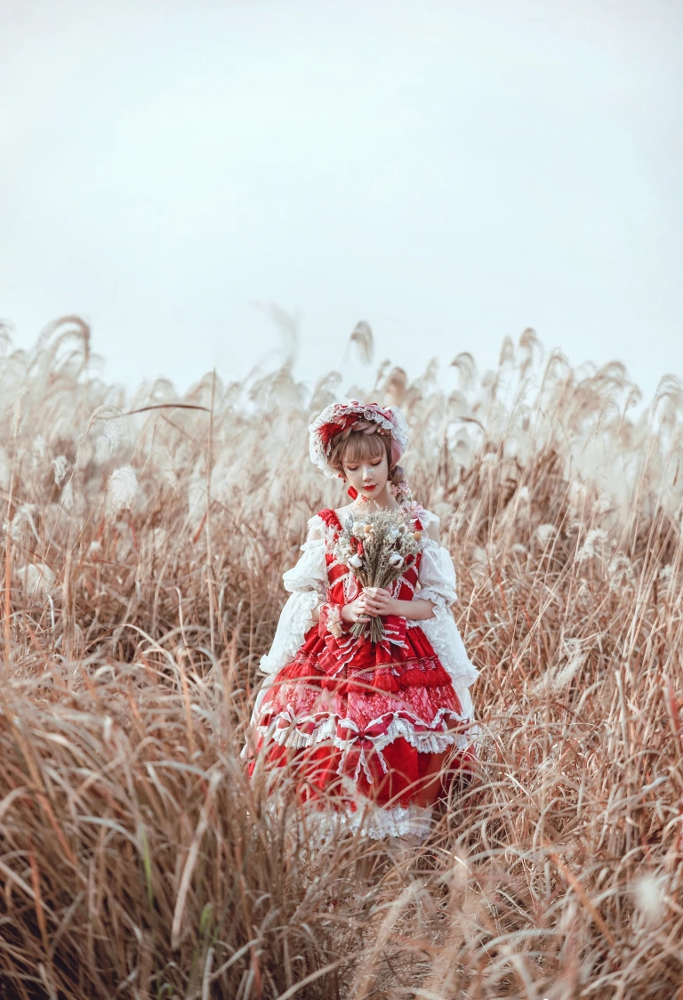 阿包也是兔娘《Lolita红裙》写真图集 12P｜在线预览与图包下载