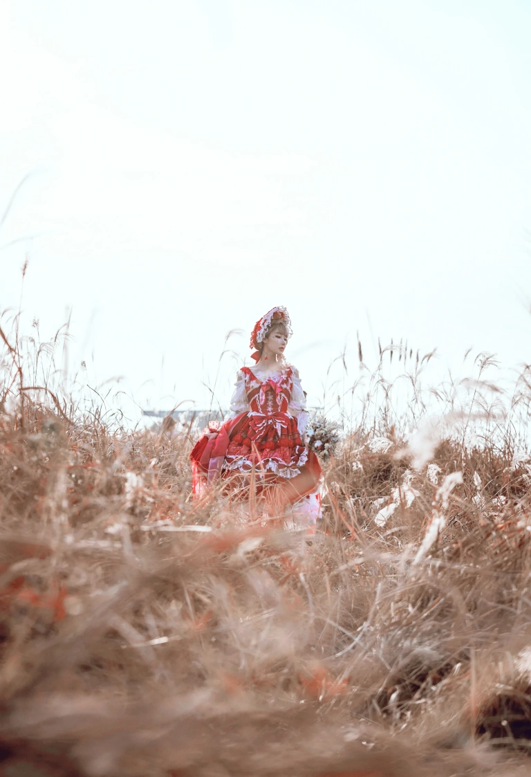 阿包也是兔娘《Lolita红裙》写真图集 12P｜在线预览与图包下载