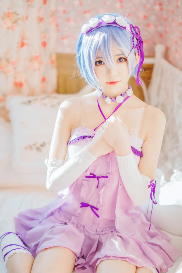 桜桃喵《蕾姆小睡裙》写真图集 40P｜在线预览与图包下载