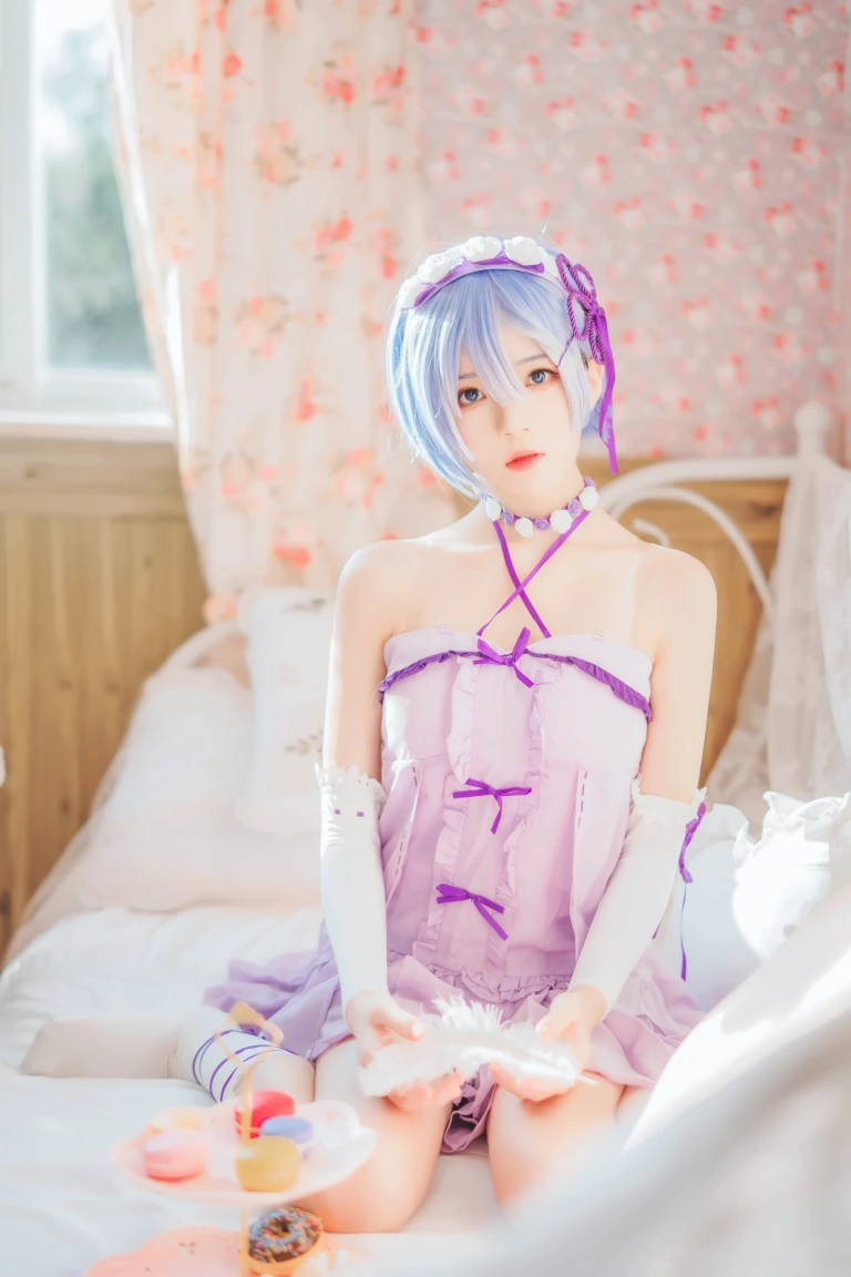 桜桃喵《蕾姆小睡裙》写真图集 40P｜在线预览与图包下载