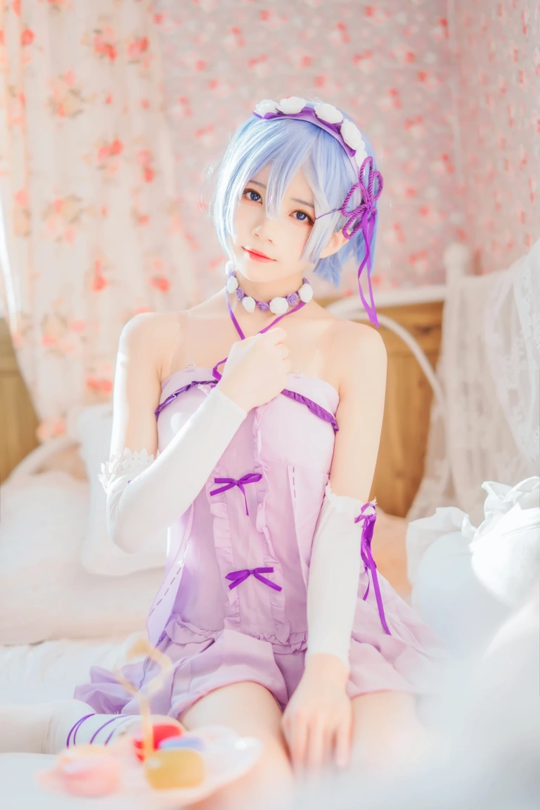 桜桃喵《蕾姆小睡裙》写真图集 40P｜在线预览与图包下载
