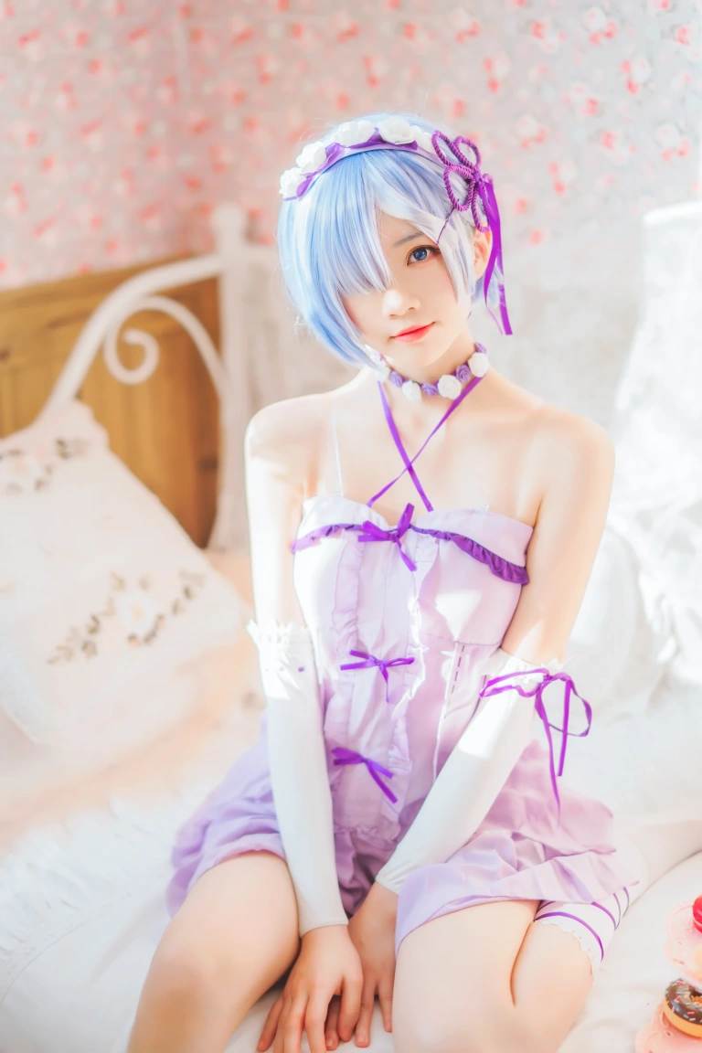 桜桃喵《蕾姆小睡裙》写真图集 40P｜在线预览与图包下载