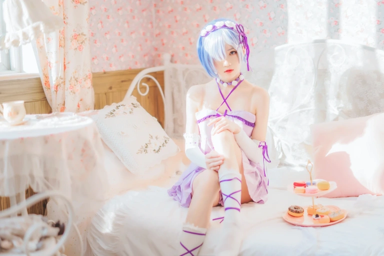 桜桃喵《蕾姆小睡裙》写真图集 40P｜在线预览与图包下载