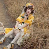 阿包也是兔娘《Lolita黄裙》写真图集 12P｜在线预览与图包下载