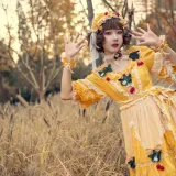 阿包也是兔娘《Lolita黄裙》写真图集 12P｜在线预览与图包下载