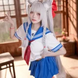 九柒喵《碧蓝航线-朝凪JK》写真图集 37P｜在线预览与图包下载