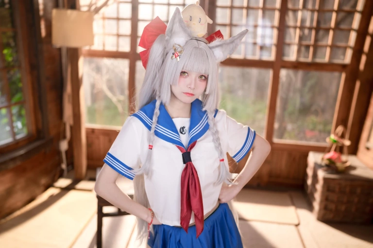 九柒喵《碧蓝航线-朝凪JK》写真图集 37P｜在线预览与图包下载
