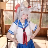 九柒喵《碧蓝航线-朝凪JK》写真图集 37P｜在线预览与图包下载