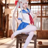 九柒喵《碧蓝航线-朝凪JK》写真图集 37P｜在线预览与图包下载