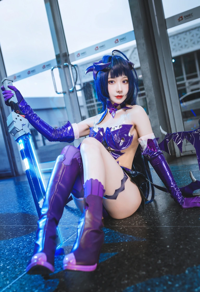 阿包也是兔娘《魅魔芽衣恶魔》写真图集 11P｜在线预览与图包下载
