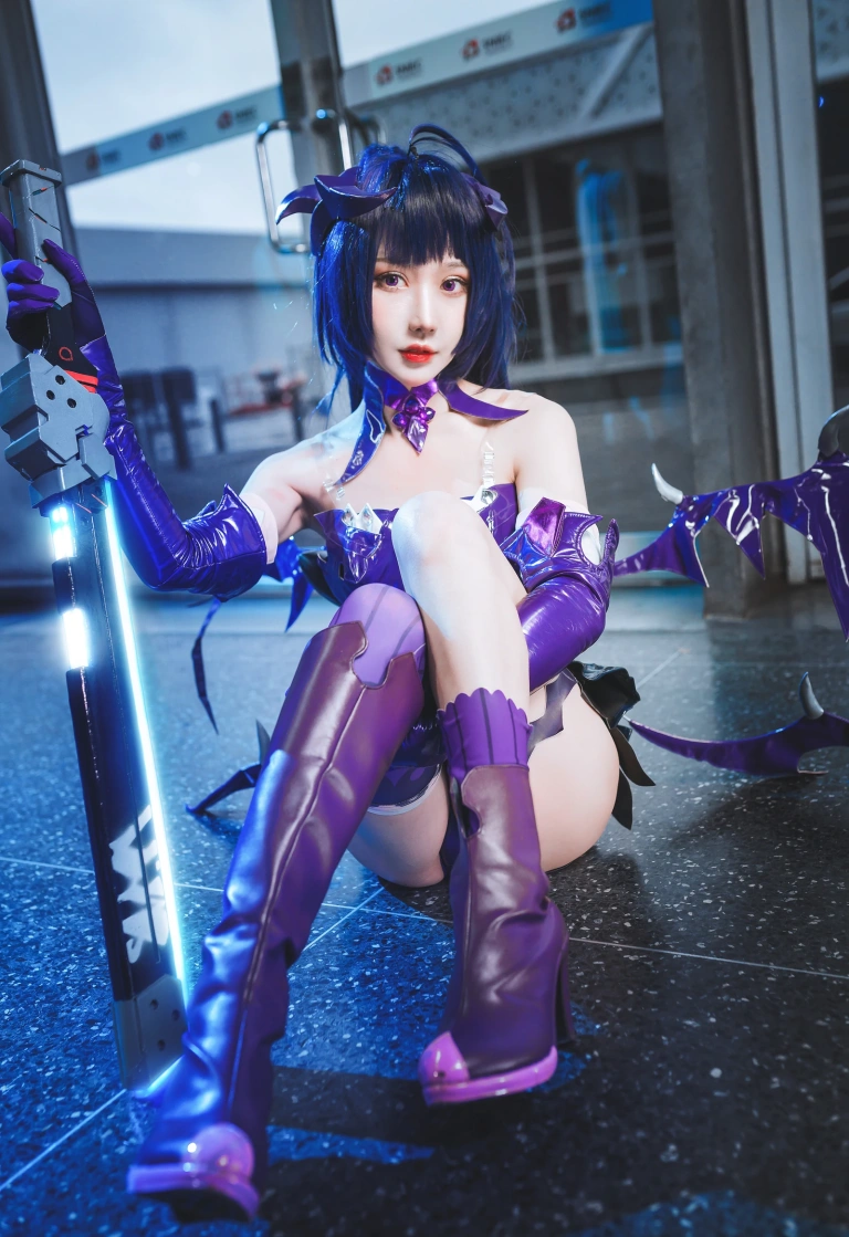 阿包也是兔娘《魅魔芽衣恶魔》写真图集 11P｜在线预览与图包下载