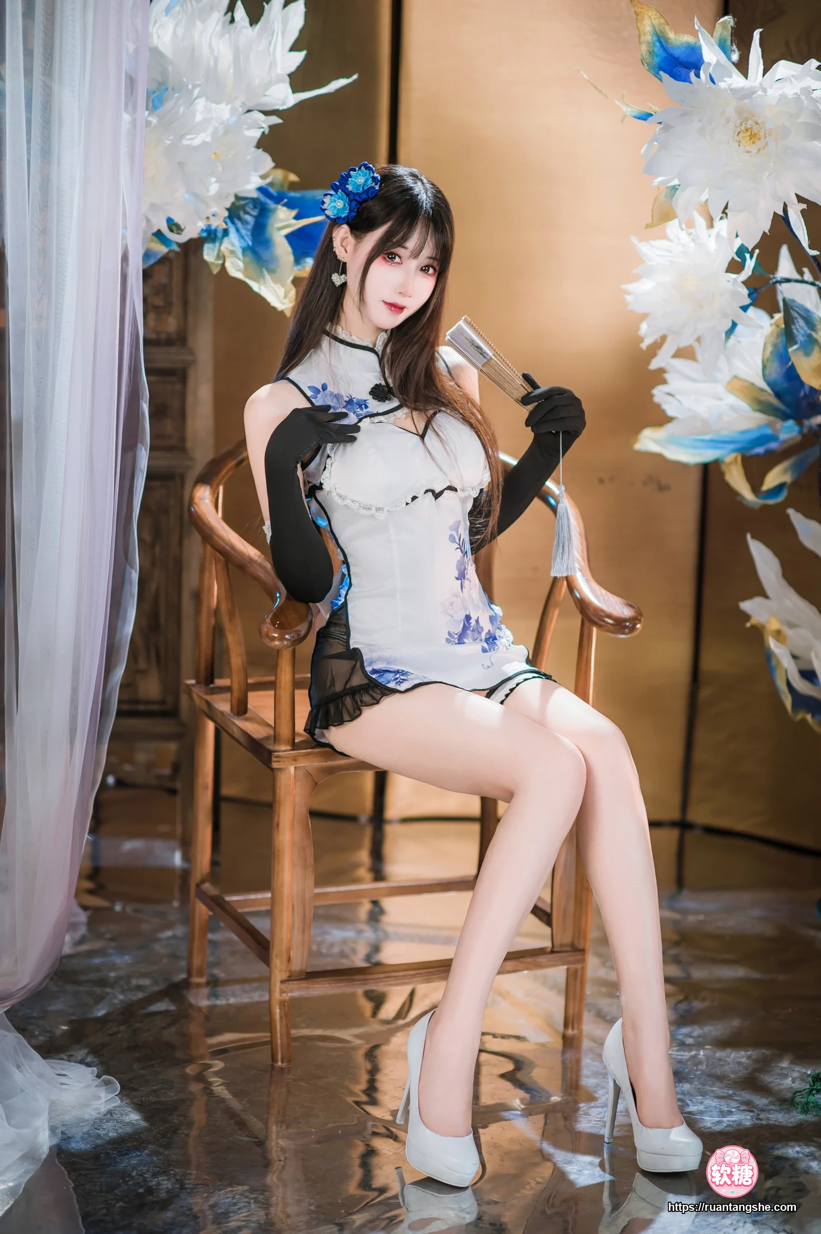 羽生三未 羽生三未 NO.024 - 瓶儿·青花瓷旗袍