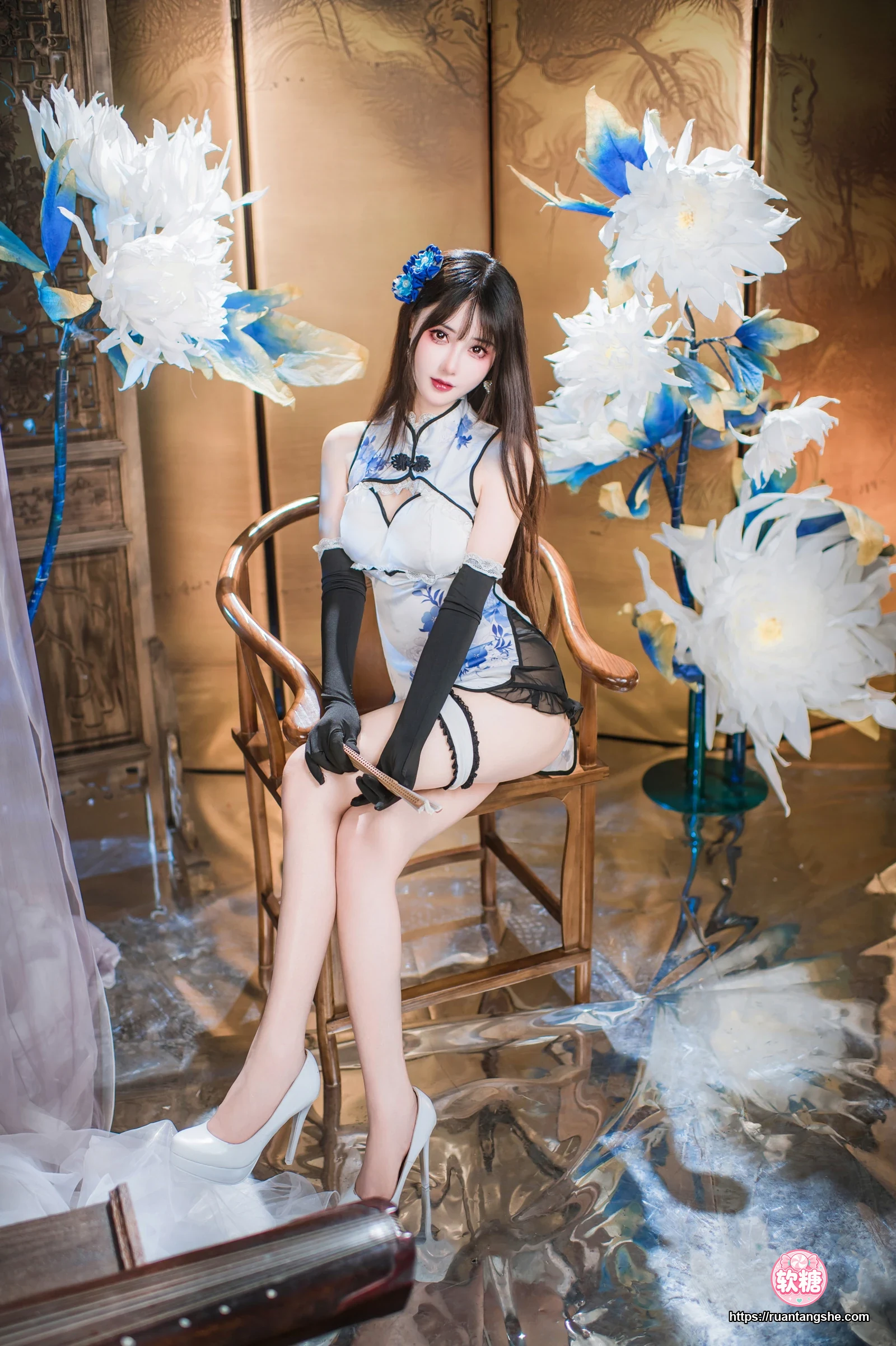 羽生三未 羽生三未 NO.024 - 瓶儿·青花瓷旗袍