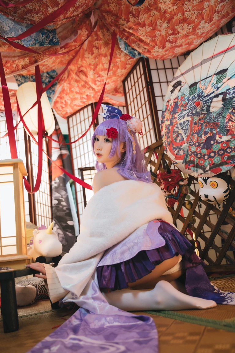焖焖碳《独角兽和服》写真图集 30P｜在线预览与图包下载