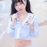木棉棉《海边白色比基尼》写真图集 30P｜在线预览与图包下载