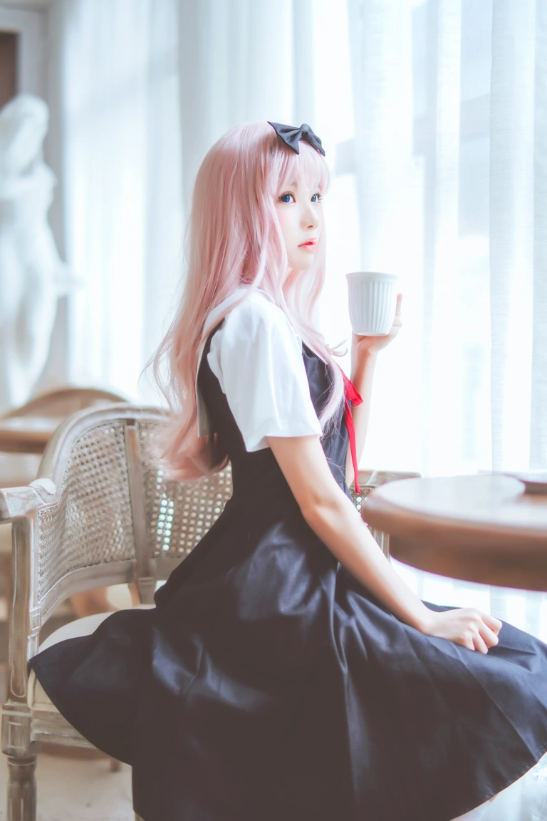 桜桃喵《藤原千花》写真图集 48P｜在线预览与图包下载