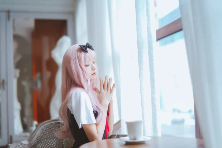 桜桃喵《藤原千花》写真图集 48P｜在线预览与图包下载
