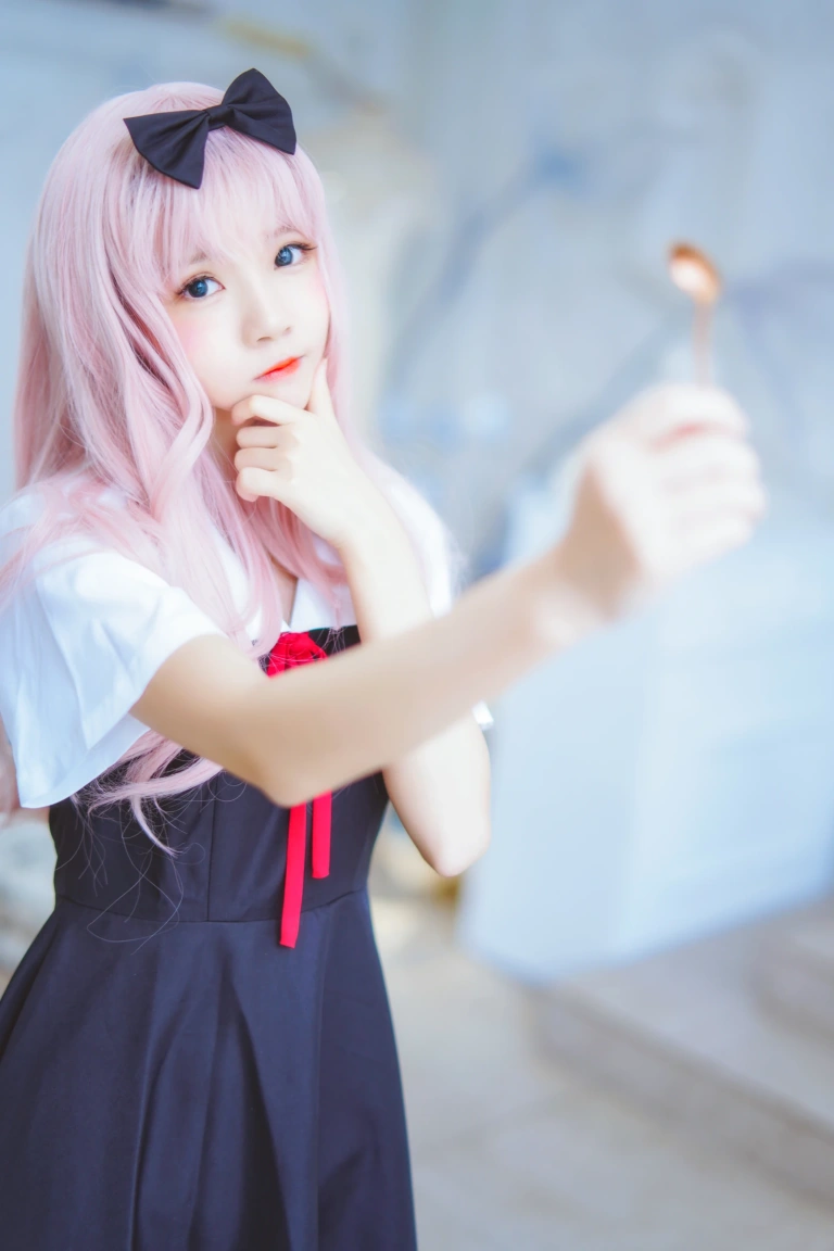 桜桃喵《藤原千花》写真图集 48P｜在线预览与图包下载