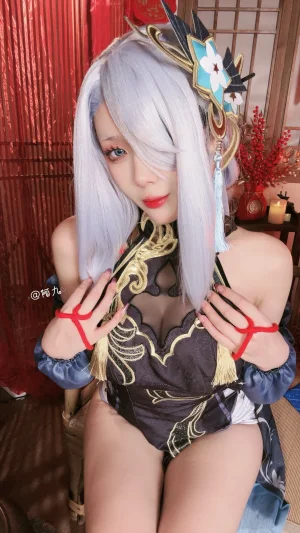 九言《原神新春 申鹤旗袍 海灯节 单人》写真图集 43P+15V｜在线预览与图包下载