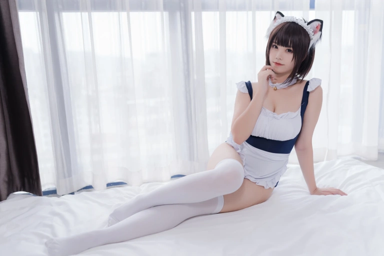 蜜汁猫裘《女仆兽耳娘》写真图集 71P｜在线预览与图包下载