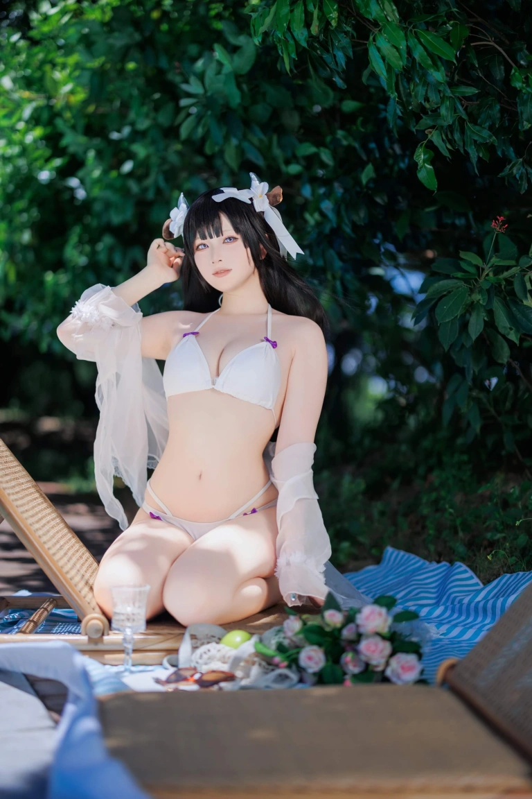 屿鱼《碧蓝航线 樫野泳装》写真图集 25P｜在线预览与图包下载