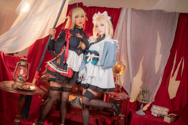 是一只熊仔&小容仔咕咕咕w《fgo 冲田总司 魔神冲田 双人捆绑》写真图集 55P｜在线预览与图包下载