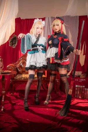 是一只熊仔&小容仔咕咕咕w《fgo 冲田总司 魔神冲田 双人捆绑》写真图集 55P｜在线预览与图包下载