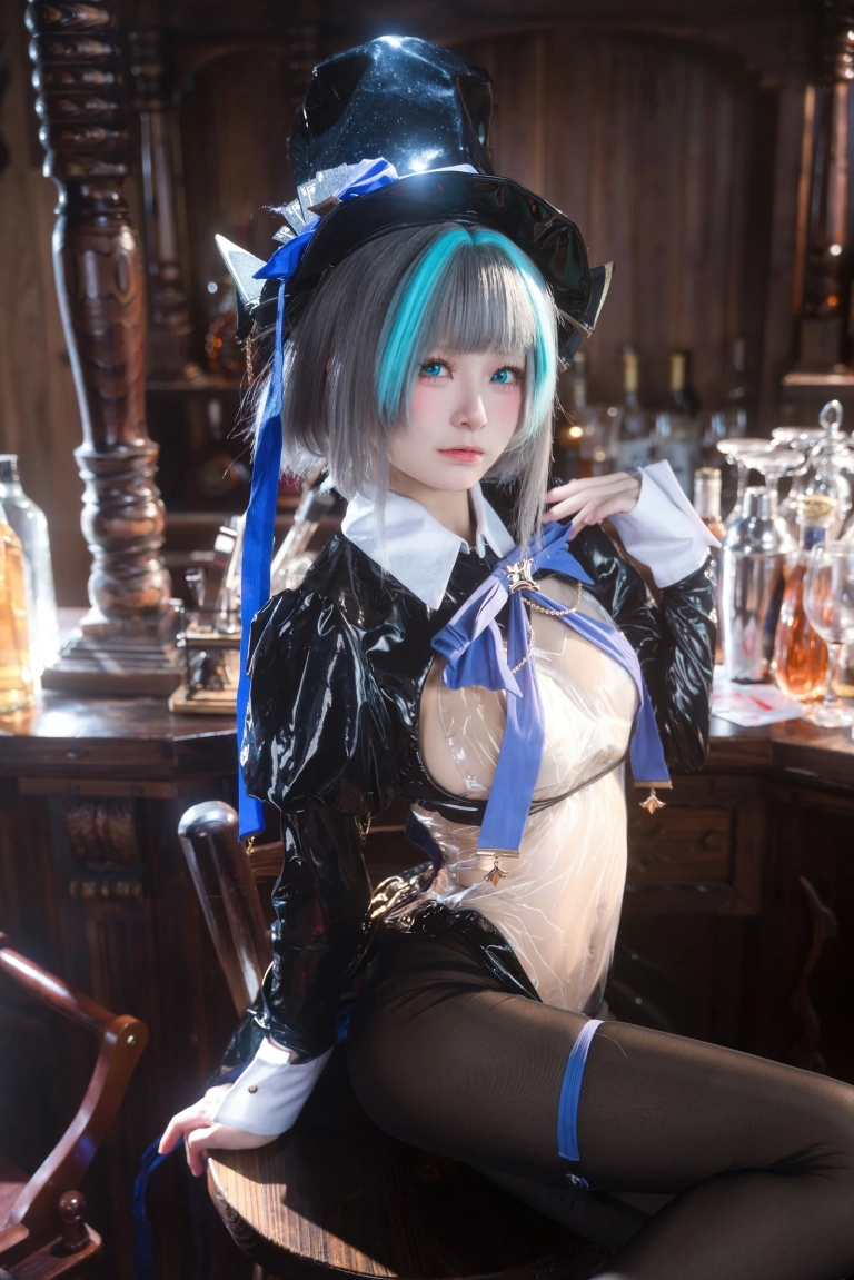 九柒喵《碧蓝航线 柴郡兔女郎》写真图集 58P｜在线预览与图包下载