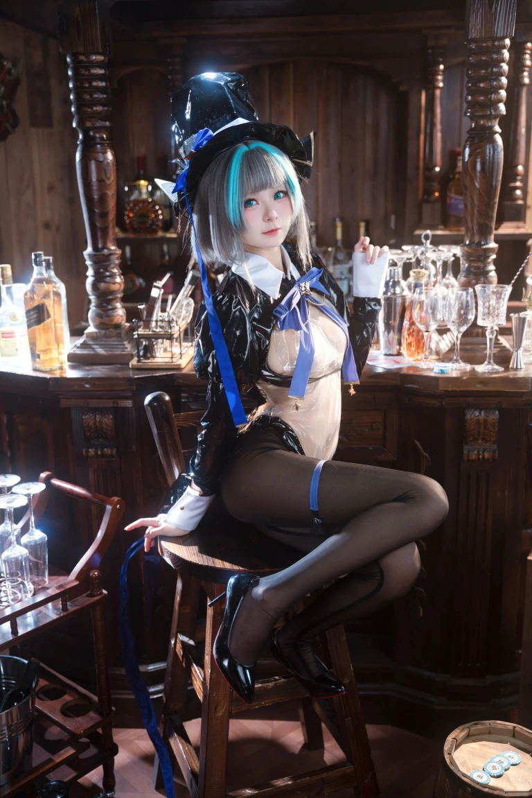 九柒喵《碧蓝航线 柴郡兔女郎》写真图集 58P｜在线预览与图包下载