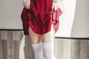 日奈娇(椎名莜)《JK少女红裙》写真图集 28P｜在线预览与图包下载