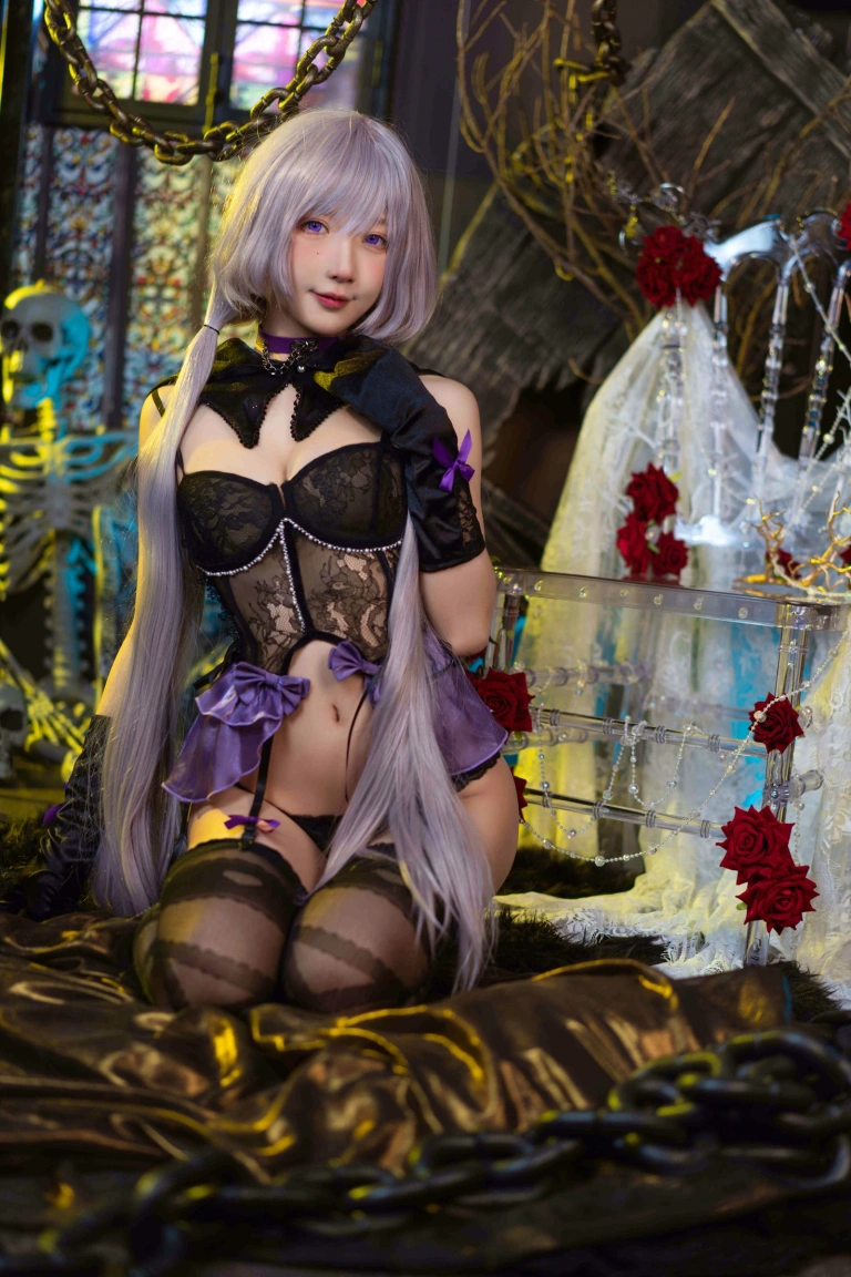 阿包也是兔娘《午夜瞌睡魔女》写真图集 40P｜在线预览与图包下载
